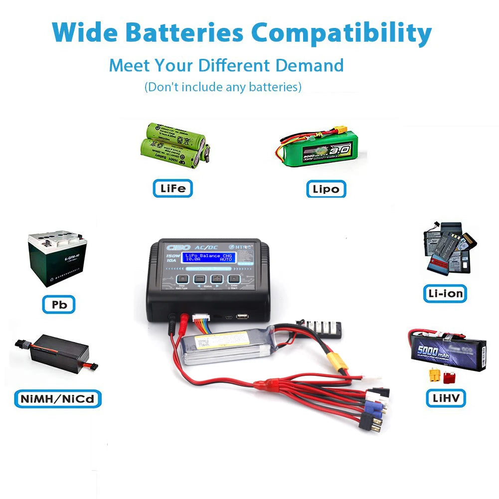 HTRC T240 Duo Lipo Charger, 6z LiFe Lipo Ac/Oc Camunt Iam Benc 