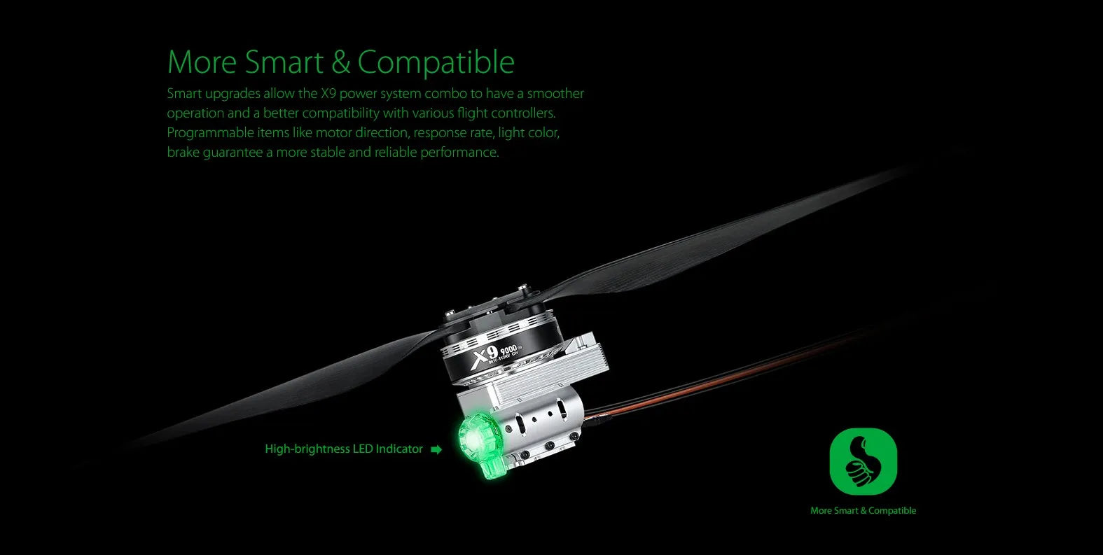 Original Hobbywing X9 14S FOC Integrated Motor Power System With 34inch 3411 Propeller for 40mm Agriculture Drones 23 Original Hobbywing X9 14S FOC Integrated Motor, X9 power system combo has a smoother operation and a better compatibility with