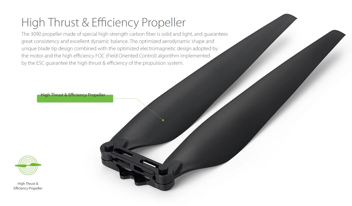 Hobbywing X8 Integrated Style Power System, High Thrust & Efficiency Propeller 3090 propeller made of special high-stre