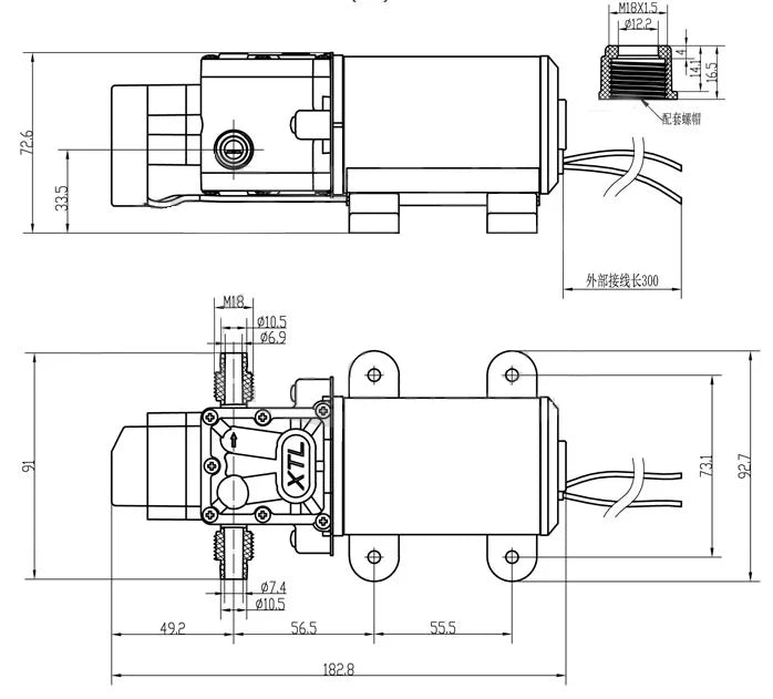 Drone Spray System, a flat, no water is low, need to discharge the air in the pump before take