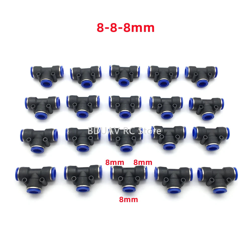 T-Type Air Tube Quick Connector , 8-8-8mm BD @VRG% 8mm 8mm tatteo 