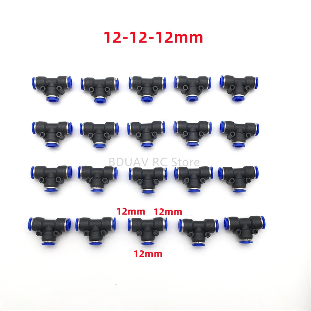 T-Type Air Tube Quick Connector , 12-12-12mm 12mm BDUAV RC Store 12mm 12
