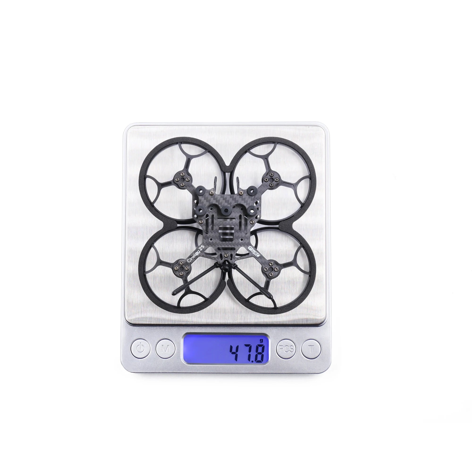 GEPRC GEP-CL25 Frame, the center of gravity of the quadcopter is in the middle . the shock absorption