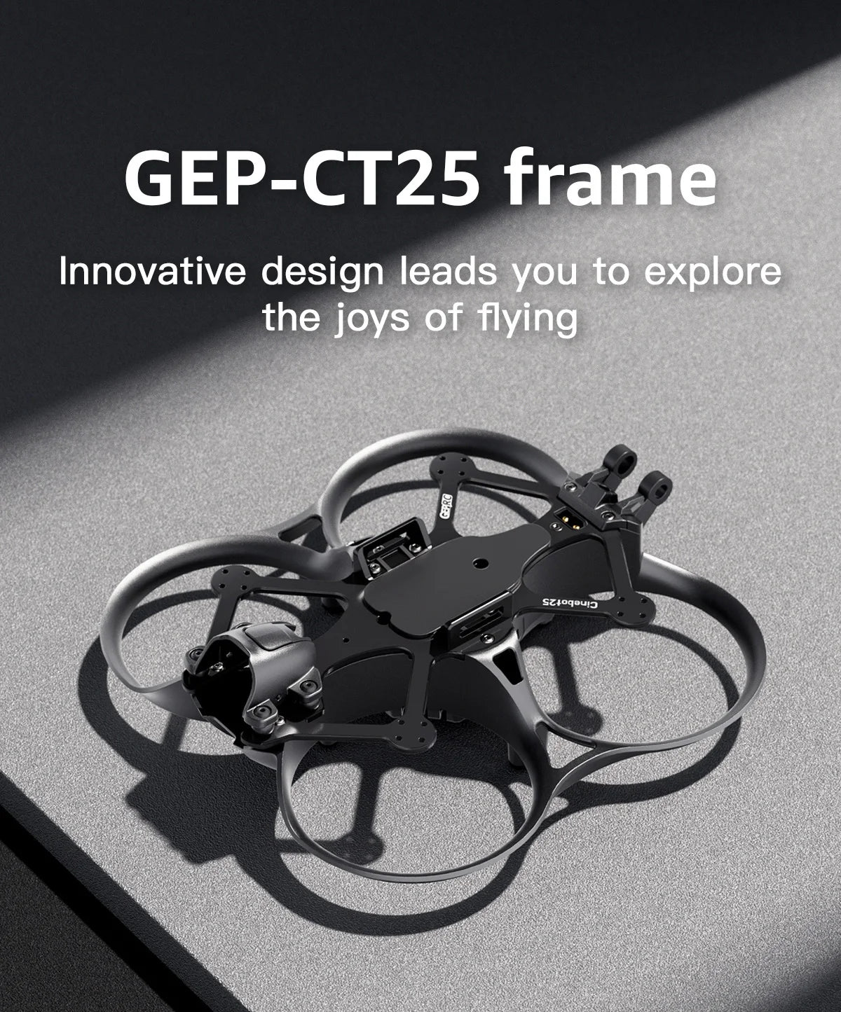 أجزاء إطار GEPRC GEP-CT25 - مناسبة Cinebot25 S 2.5 بوصة استبدال جزء الإصلاح حقن مصبوب RC DIY FPV Freestyle Drone 3 GEPRC GEP-CT25 Frame Parts, GEP-CT2S frame Explore the joys of flying szioqou