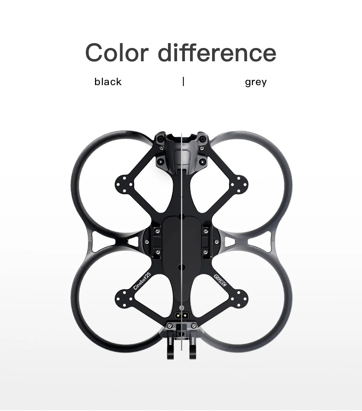 أجزاء إطار GEPRC GEP-CT25 - مناسبة Cinebot25 S 2.5 بوصة استبدال جزء الإصلاح حقن مصبوب RC DIY FPV Freestyle Drone 11 GEPRC GEP-CT25 Frame Parts, Color difference black grey 8 GEP
