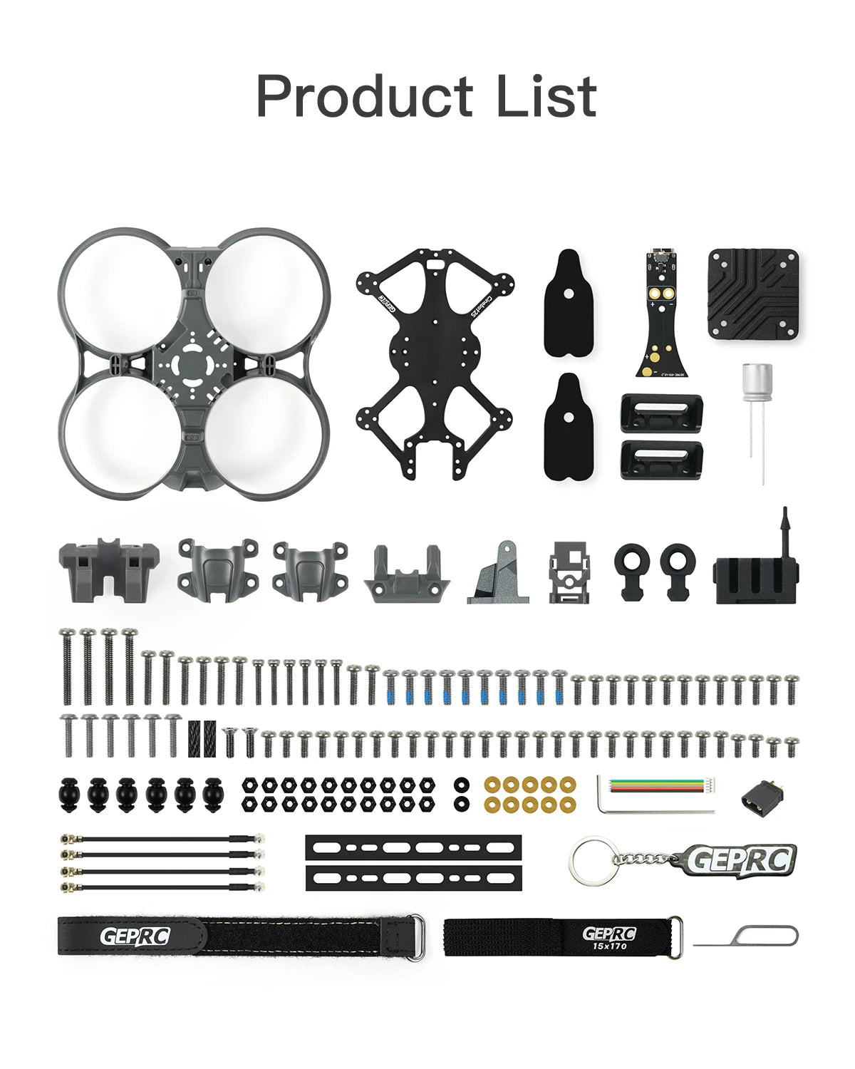 أجزاء إطار GEPRC GEP-CT25 - مناسبة Cinebot25 S 2.5 بوصة استبدال جزء الإصلاح حقن مصبوب RC DIY FPV Freestyle Drone 17 GEPRC GEP-CT25 Frame Parts, Cinebot25 S 2.5 Inches Replacement Repair