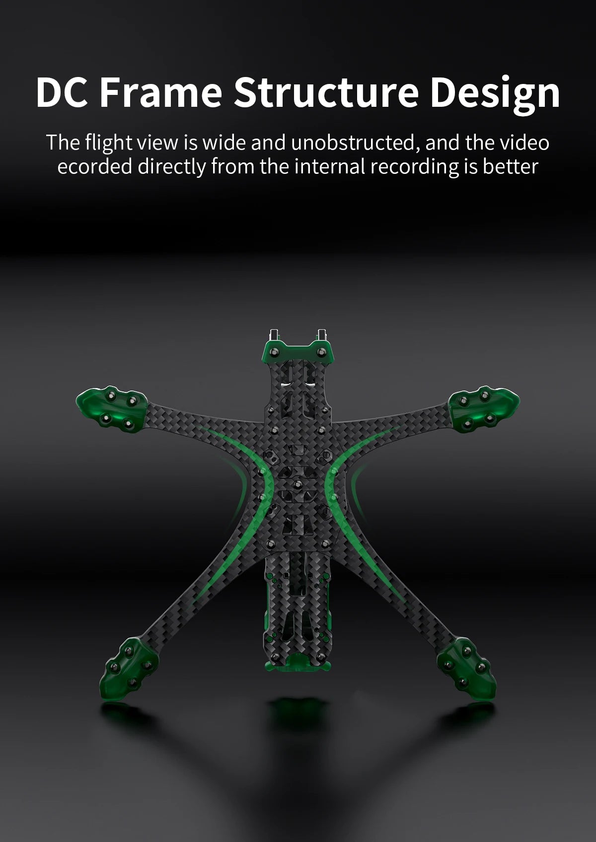 GEPRC GEP-MK5D O3 Frame, DC Frame Structure Design The flight view is wide and unobstructed, and the video 