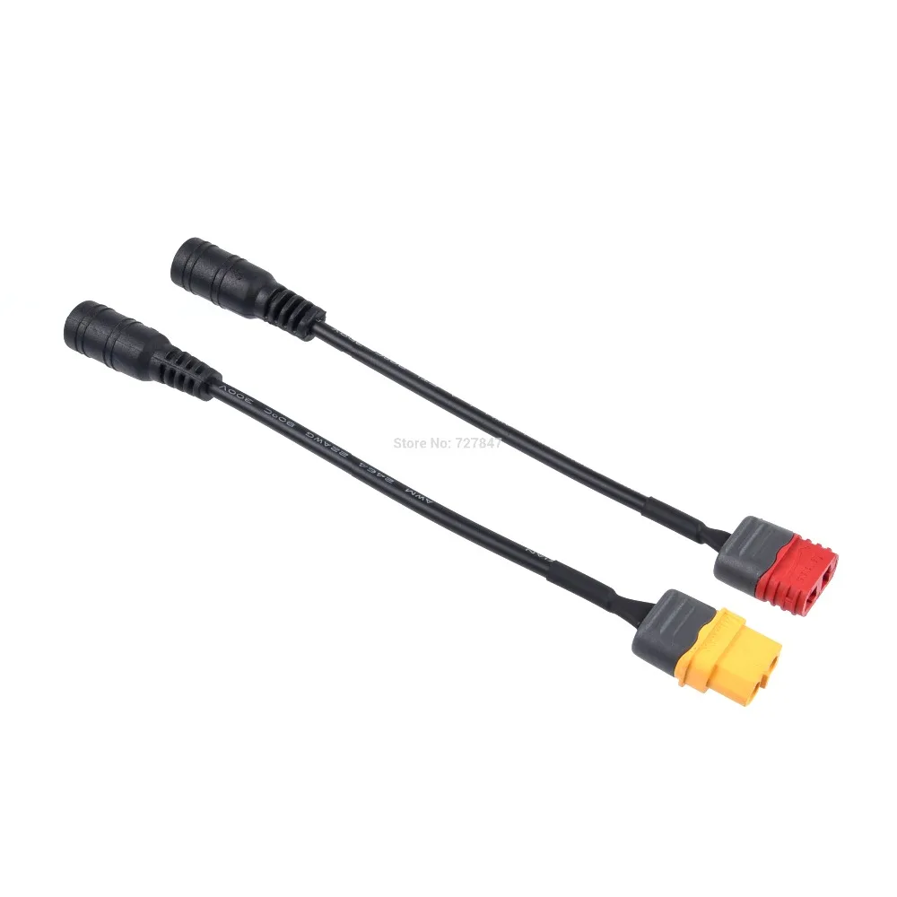 FPV Drone Pow Cable - Universal Amass XT60 / T Plug to DC 5.5/2.1mm Female Adapter Power Cable For FPV Fatshark Skyzone Aomway Goggles 13 3