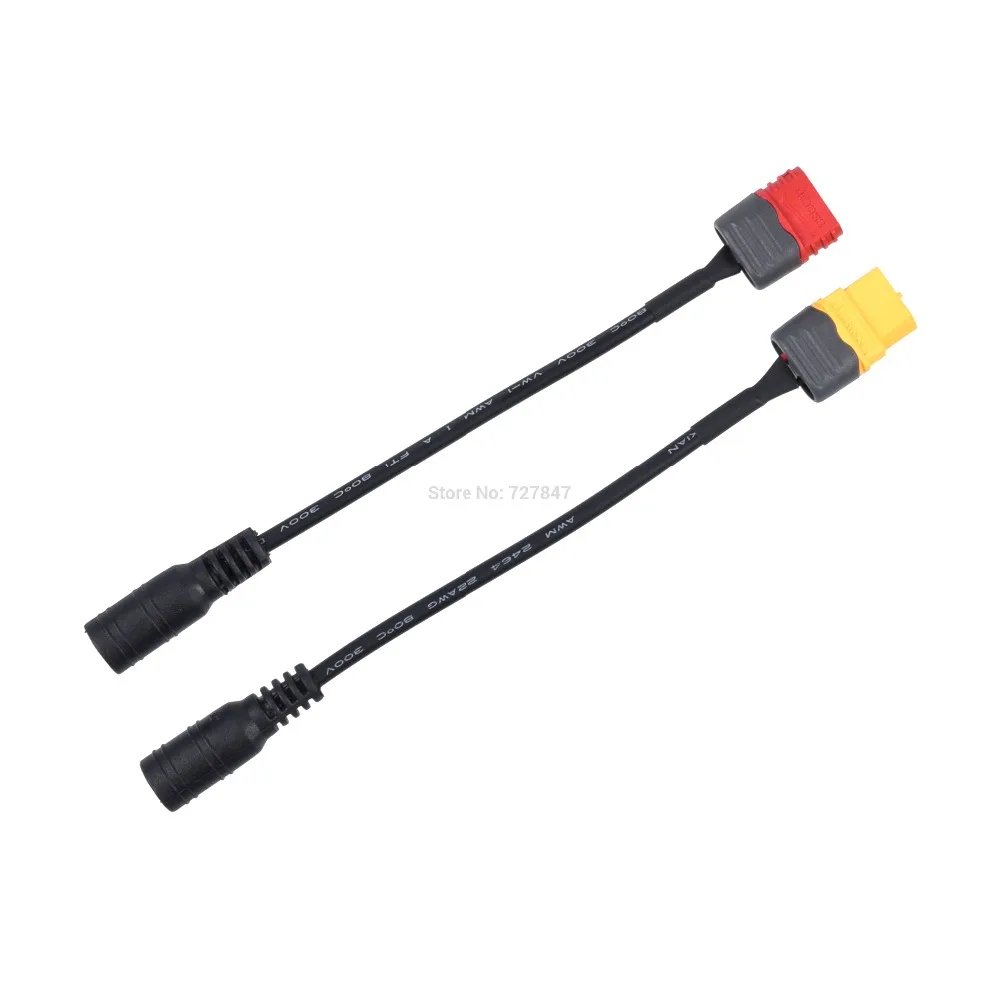 FPV Drone Pow Cable - Universal Amass XT60 / T Plug to DC 5.5/2.1mm Female Adapter Power Cable For FPV Fatshark Skyzone Aomway Goggles 15 4