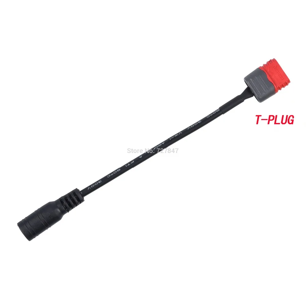 FPV Drone Pow Cable - Universal Amass XT60 / T Plug to DC 5.5/2.1mm Female Adapter Power Cable For FPV Fatshark Skyzone Aomway Goggles 18 5