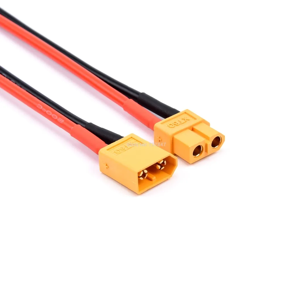 FPV Drone Charger Cable - Universal Charger Cable XT60 Male / Female to Crocodile Clip Conector Plug 14Awg Wire Cable 17 r