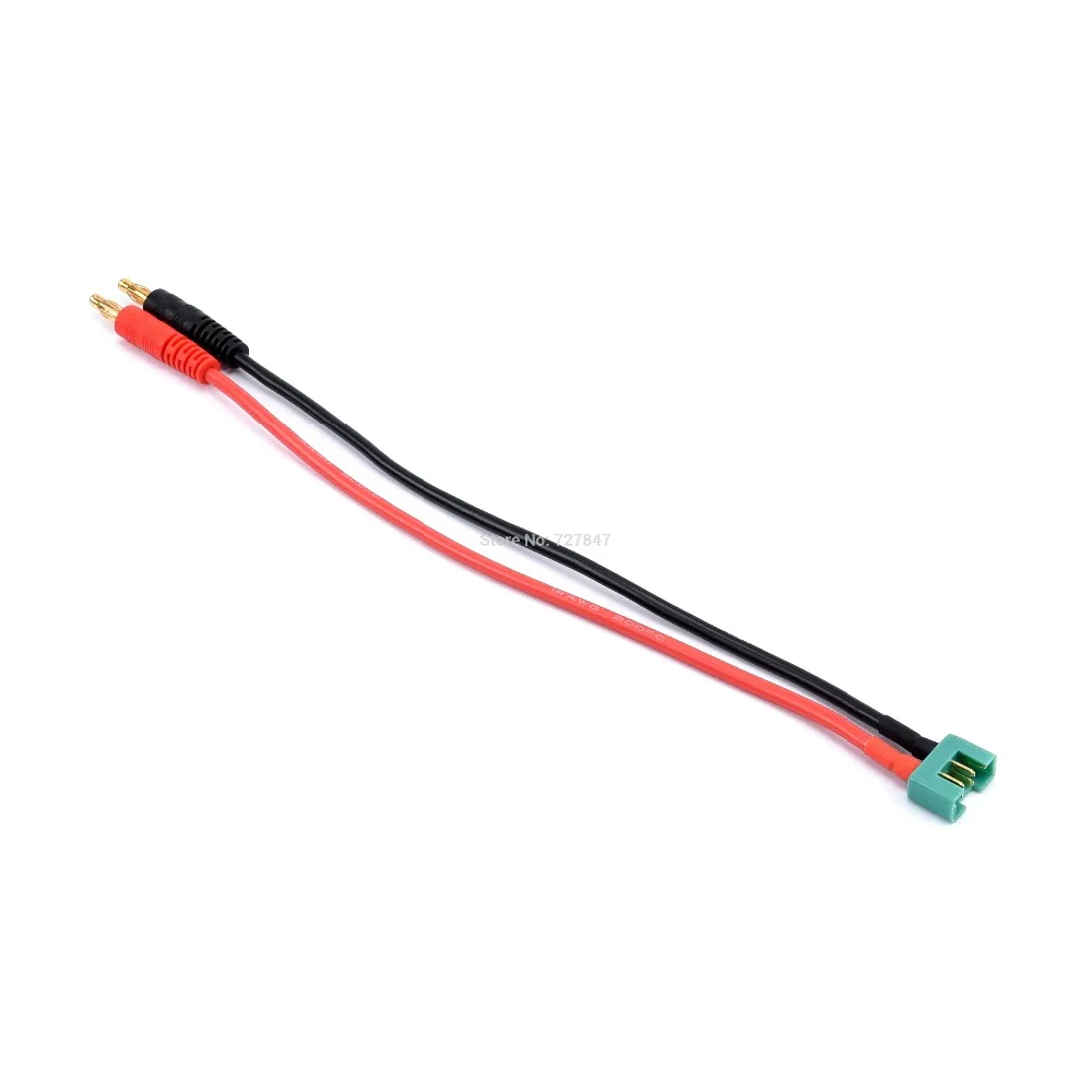 كابل شحن الطائرة بدون طيار FPV - 20 سم EC3 EC5 XT30 XT60 XT90 MPX TRX T Plug Charge يؤدي إلى 4.0 مم كابل شحن مقابس الموز سلك السيليكون 14AWG لبطارية ليبو 27