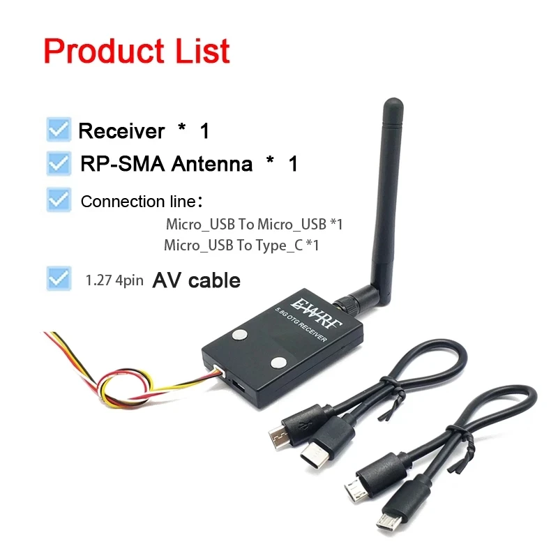 EWRF 5.8G 48CH 720*480 FPV UVC OTG هاتف استقبال فيديو هابط و40CH 25mW 700TV كاميرا VTX صغيرة لطراز RC طائرة بدون طيار جزء السيارة 15