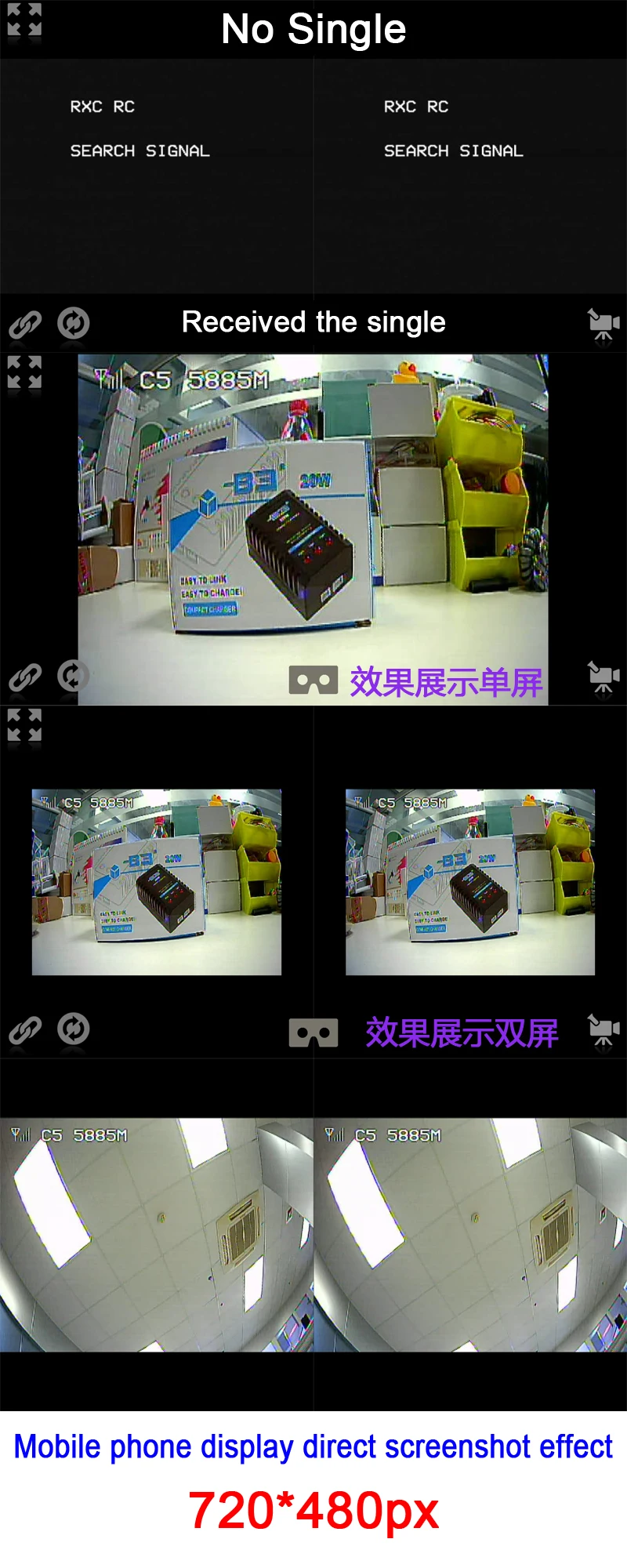 EWRF 5.8G 48CH 720*480 FPV UVC OTG هاتف استقبال فيديو هابط و40CH 25mW 700TV كاميرا VTX صغيرة لطراز RC طائرة بدون طيار جزء السيارة 29