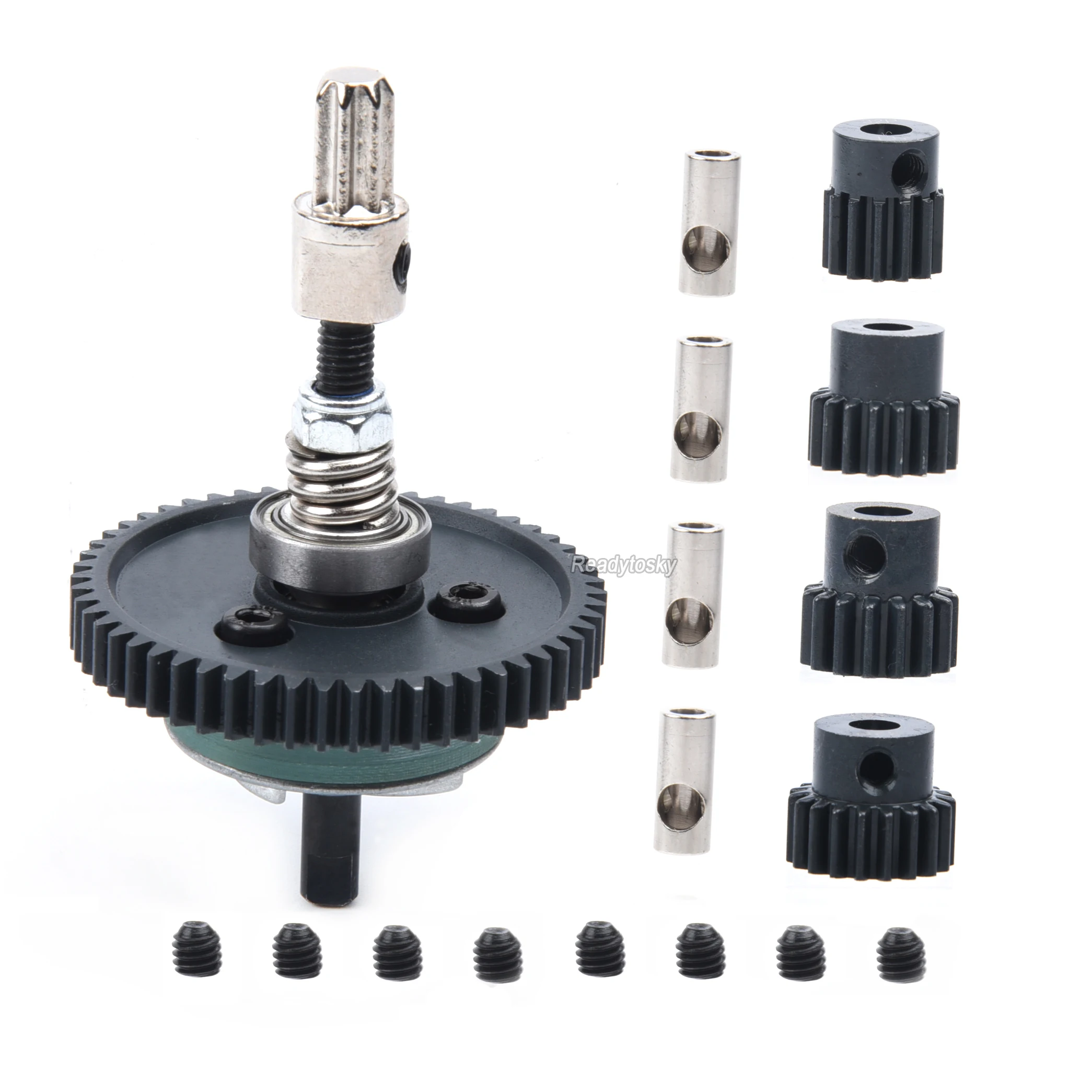 54T Spur Gear - مجموعة القابض النعال المعدنية الكاملة& ترس تفاضلي 32P 54T ترس حفز 13T/15T/17T/19T ترس لـ 1/10 TRX Slash 4X4 11