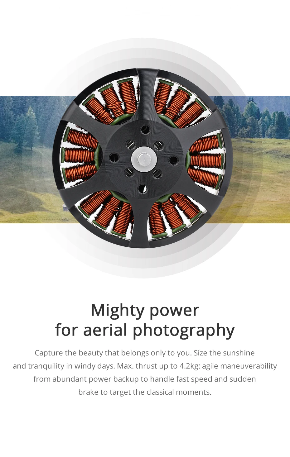 محرك T-motor MN5008 - KV170 KV340 KV400 محرك بدون فرش مضاد للجاذبية فعال في الإضاءة 6-12S 4.2KG Max Trust P17x5.8 / P18x6.1 PROP محرك بدون طيار للزراعة 9 T-motor MN5008 Motor, mighty power for aerial photography capture the beauty that belongs only to you