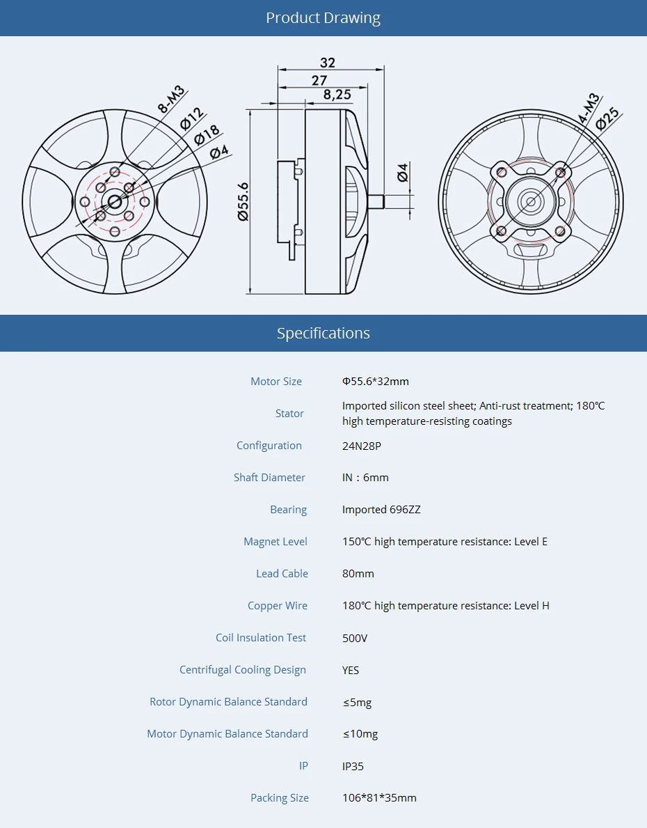 محرك T-motor MN5008 - KV170 KV340 KV400 محرك بدون فرش مضاد للجاذبية فعال في الإضاءة 6-12S 4.2KG Max Trust P17x5.8 / P18x6.1 PROP محرك بدون طيار للزراعة 13