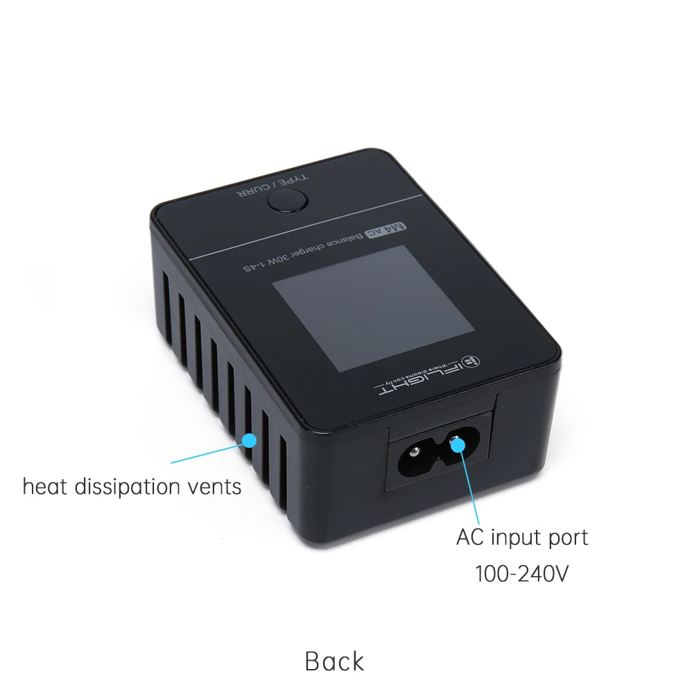 iFlight Battery, heat dissipation vents AC input port 100-240V Back BaX1