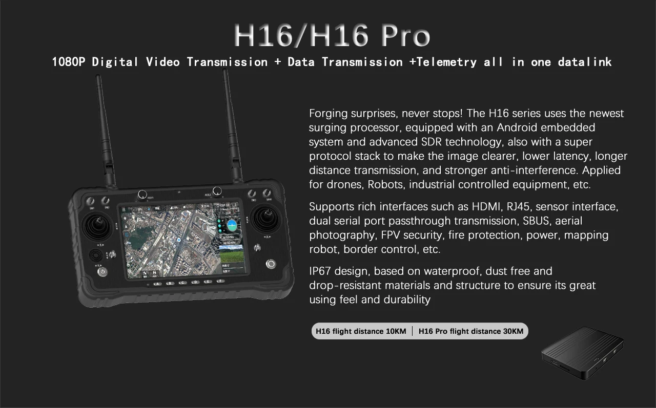 H16/H16 Pro 108OP uses an Android embedded system and advanced SDR technology