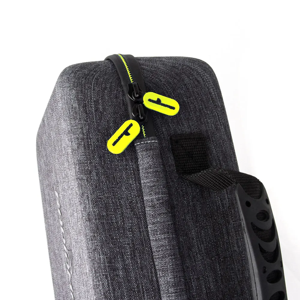 a tie down strap keeps the radio from