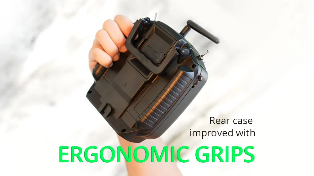 RadioMaster TX12 MKII 16ch Hall Gimbals Support OPENTX and EDGETX Remote Control Transmitter 11 Rear case improved with ERGONOMIC GR