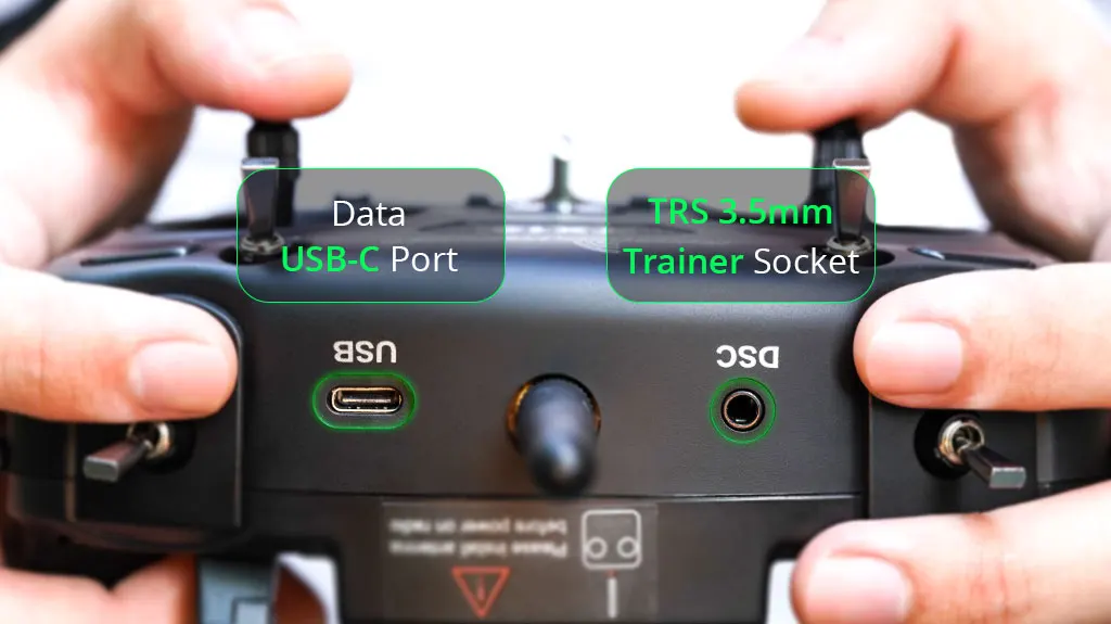 RadioMaster TX12 MKII 16ch Hall Gimbals Support OPENTX and EDGETX Remote Control Transmitter 13 TRS 3.Sim USB-C Port Trainer Socket asn 3sq