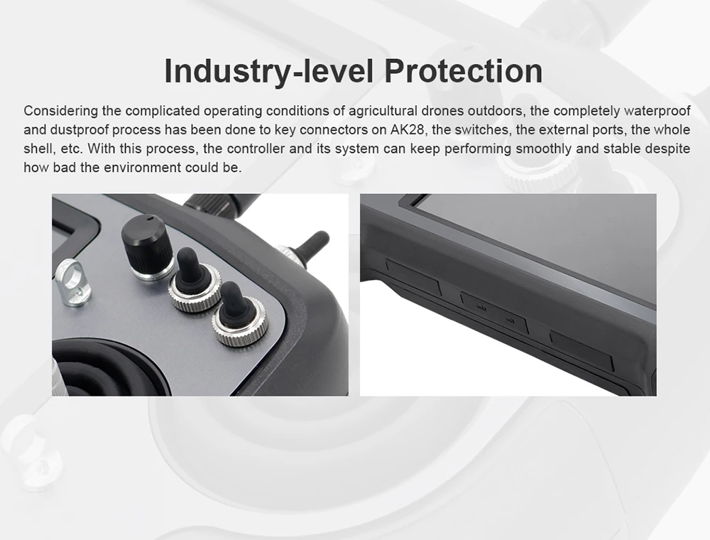 CUAV AK28, the completely waterproof and dustproof process has been done to key connectors on AK28 