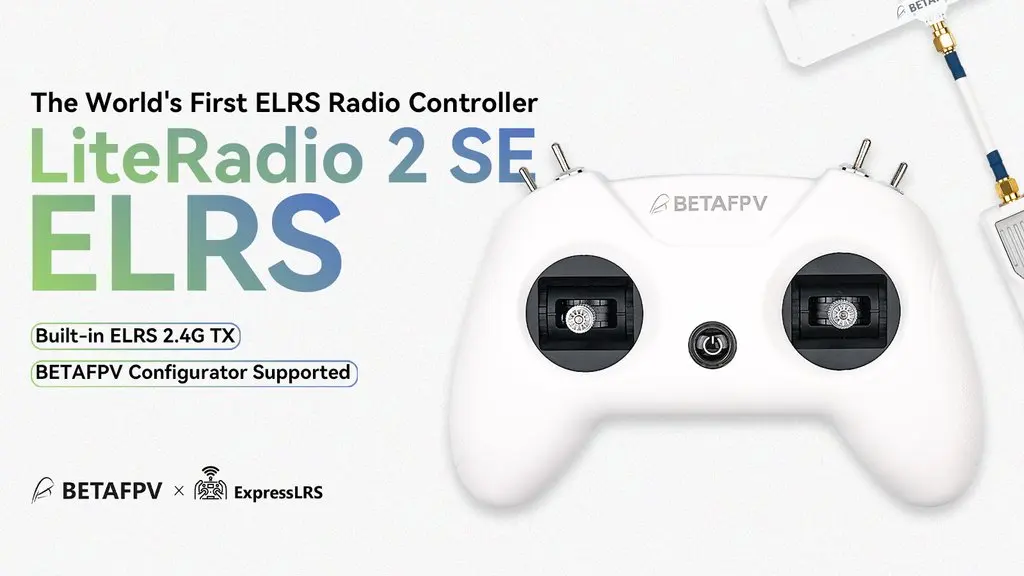 BETAFPV LiteRadio 2 SE ناقل موجات الراديو - ExpressLRS Racing Drone التحكم عن بعد 8 قنوات 2.4G أجزاء لـ BETAFPV Cetus PRO FPV 7 BETAFPV LiteRadio 2 SE Radio Transmitter, The World's First ELRS Radio Controller LiteRadio 2 SE BETAFPV