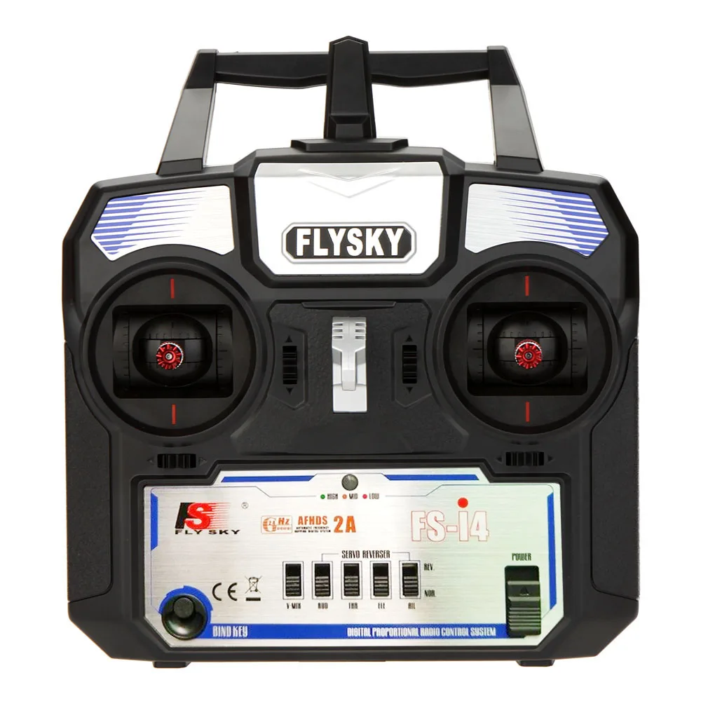 جهاز إرسال Flysky FS-i4 - نظام راديو 2A 2.4 جيجا هرتز 4CH AFHDS لطائرة هليكوبتر شراعية RC مع جهاز استقبال FS-A6 9 Flysky FS-i4 Transmitter, FLYSKY AFHDS 2A FS-IA SFRHU