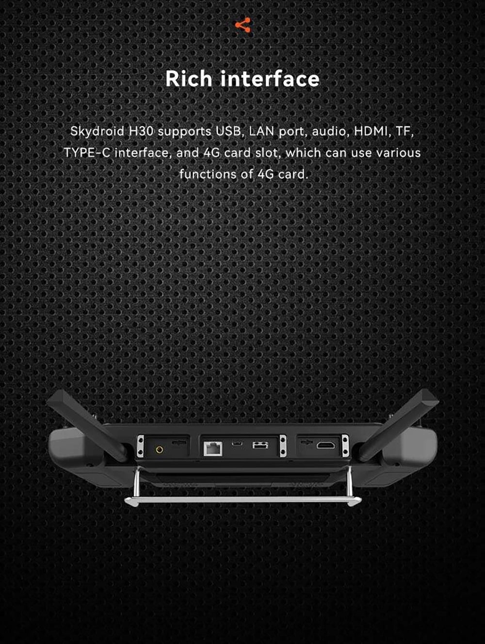 وحدة تحكم عن بعد Skydroid H30 مع شاشة لمس 10.1 بوصة - 800 ميجا هرتز 1.4 جيجا هرتز 2.4 جيجا هرتز وحدة تحكم عن بعد راديو طويلة المدى لطائرة UAV VTOL Agri Drone 7