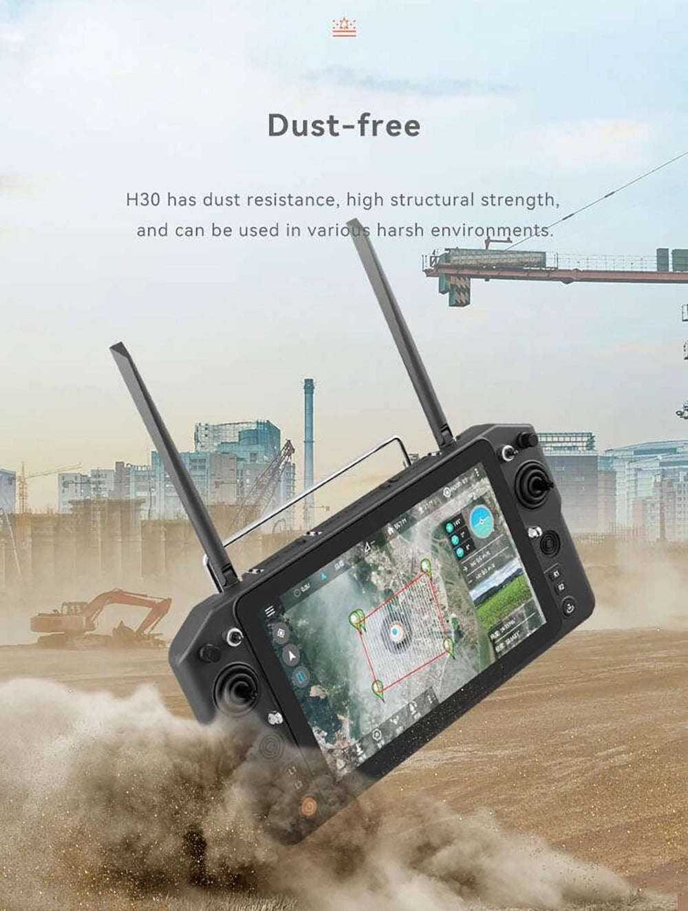 وحدة تحكم عن بعد Skydroid H30 مع شاشة لمس 10.1 بوصة - 800 ميجا هرتز 1.4 جيجا هرتز 2.4 جيجا هرتز وحدة تحكم عن بعد راديو طويلة المدى لطائرة UAV VTOL Agri Drone 8
