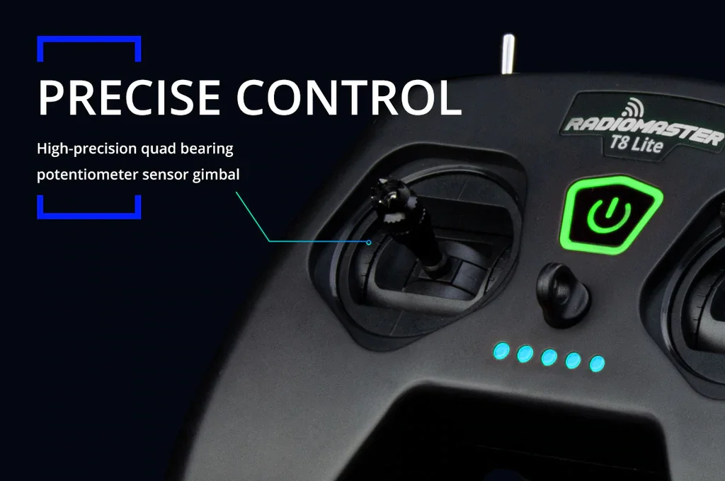 PRECISE CONTROL High-precision quad bearing T8 Lite potenti