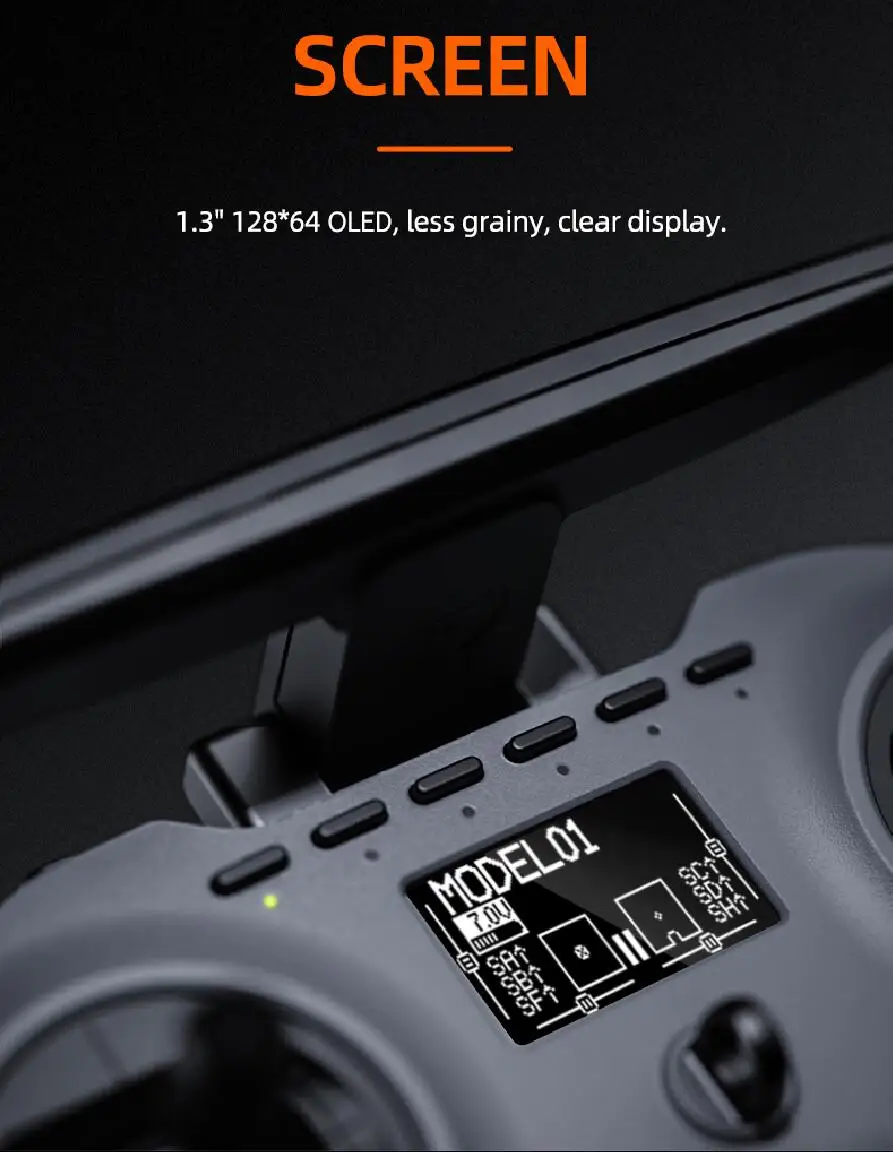SCREEN 1.3" 128*64 OLED, less grainy, clear display