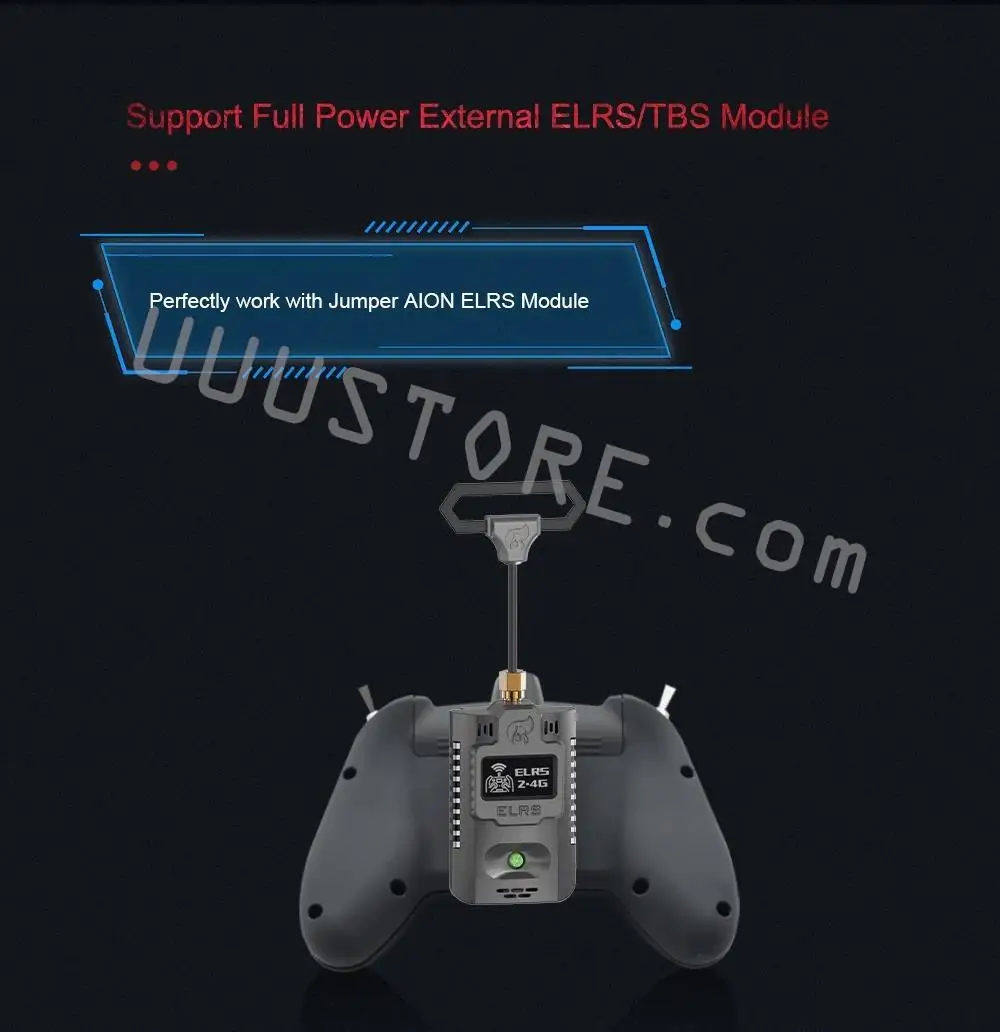 جهاز إرسال Jumper T-Lite V2 - جهاز إرسال OpenTX متعدد البروتوكولات 2.4 جيجا هرتز 16 قناة بمستشعر قاعة ELRS/ JP4IN1 مدمج لجهاز التحكم عن بعد RC Drone Airplane FPV 11 Jumper T-Lite V2 Transmitter, Support Full Power External ELRSITBS Module Ili Perfectly work with Jumper A