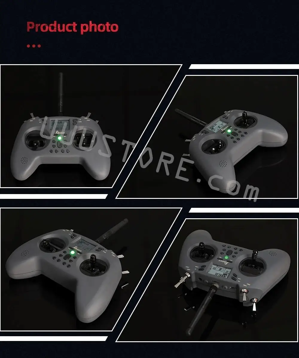 جهاز إرسال Jumper T-Lite V2 - جهاز إرسال OpenTX متعدد البروتوكولات 2.4 جيجا هرتز 16 قناة بمستشعر قاعة ELRS/ JP4IN1 مدمج لجهاز التحكم عن بعد RC Drone Airplane FPV 15 Jumper T-Lite V2 Transmitter, Button top 18650 won't fit T-Lite V2) * Voice and Vib