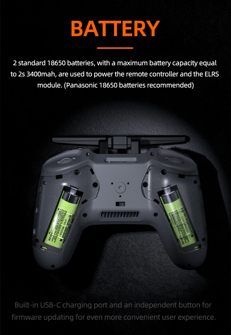 built-in USB-C charging port and an independent button for firmware updating for even more convenient