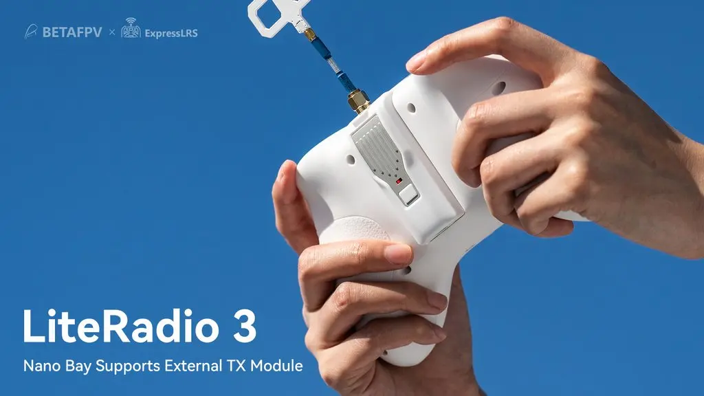 جهاز إرسال BETAFPV LiteRadio 3 - جهاز إرسال راديو 2.4 جيجا هرتز 8CH يدعم بروتوكول ExpressLRS Frsky Bayang للمبتدئين RC Racing Drone FPV عن بعد 11 BETAFPV LiteRadio 3 Transmitter, BETAFPV ExpressLRS LiteRadio 3 Nano Supports External TX Module Bay