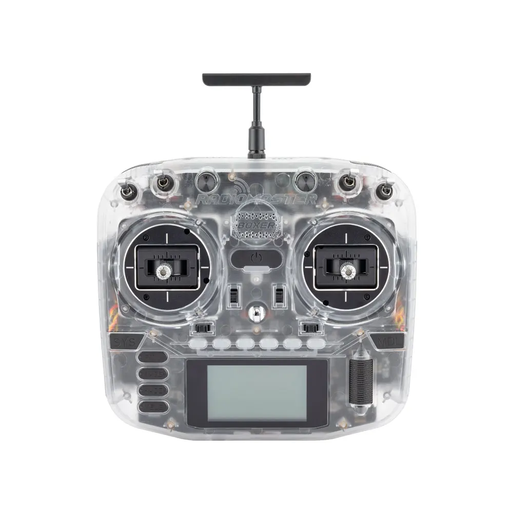 RadioMaster Boxer إصدار شفاف - جهاز إرسال ExpressLRS 2.4G 16ch Hall Gimbals للتحكم عن بعد 22 RadioMaster Boxer Transparent Version, Package Including: 1 * BOXER Radio Transparent Verion
