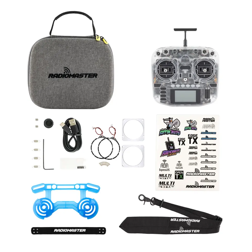 RadioMaster Boxer إصدار شفاف - جهاز إرسال ExpressLRS 2.4G 16ch Hall Gimbals للتحكم عن بعد 28 RadioMaster Boxer Transparent Version, Rpobohe5Ten neobltster TL