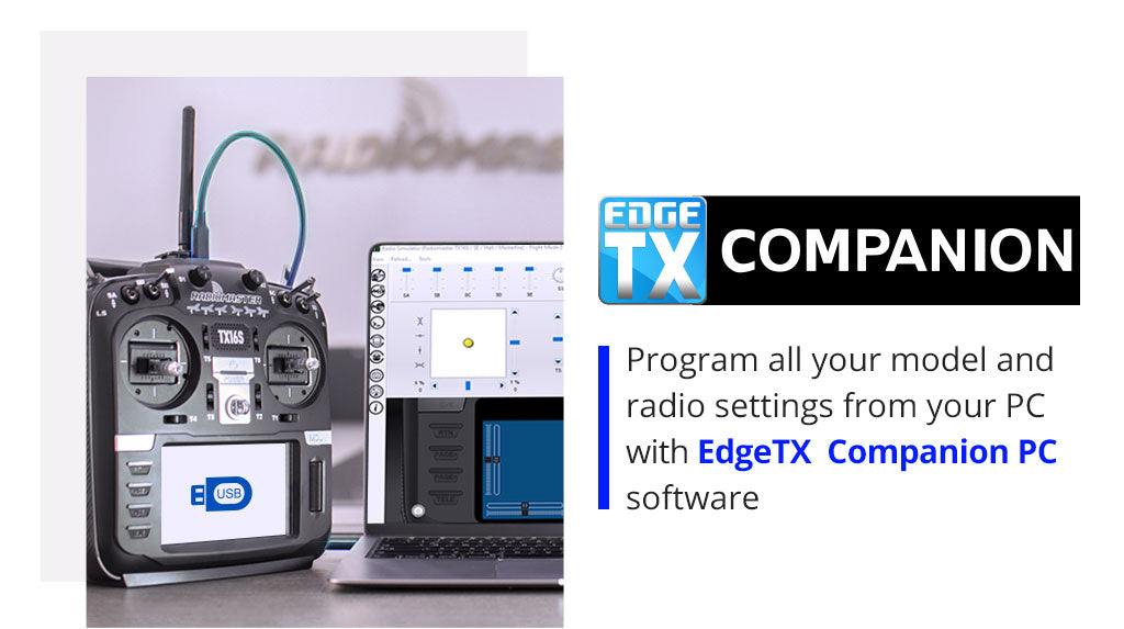وحدة التحكم الراديوية RadioMaster TX16S Mark II (الوضع 2) 18 fdge COMPANION apit ucnth Tacs Program