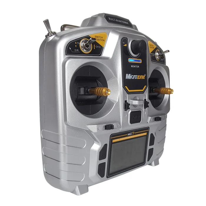 جهاز إرسال جهاز التحكم MicroZone MC7 - 2.4G مع نظام راديو استقبال MC8RE لطائرة RC بدون طيار وطائرة هليكوبتر متعددة الدوار VS MC6C 13 MicroZone MC7, Dsmon Veaier Microzone Ooenctryn Sau