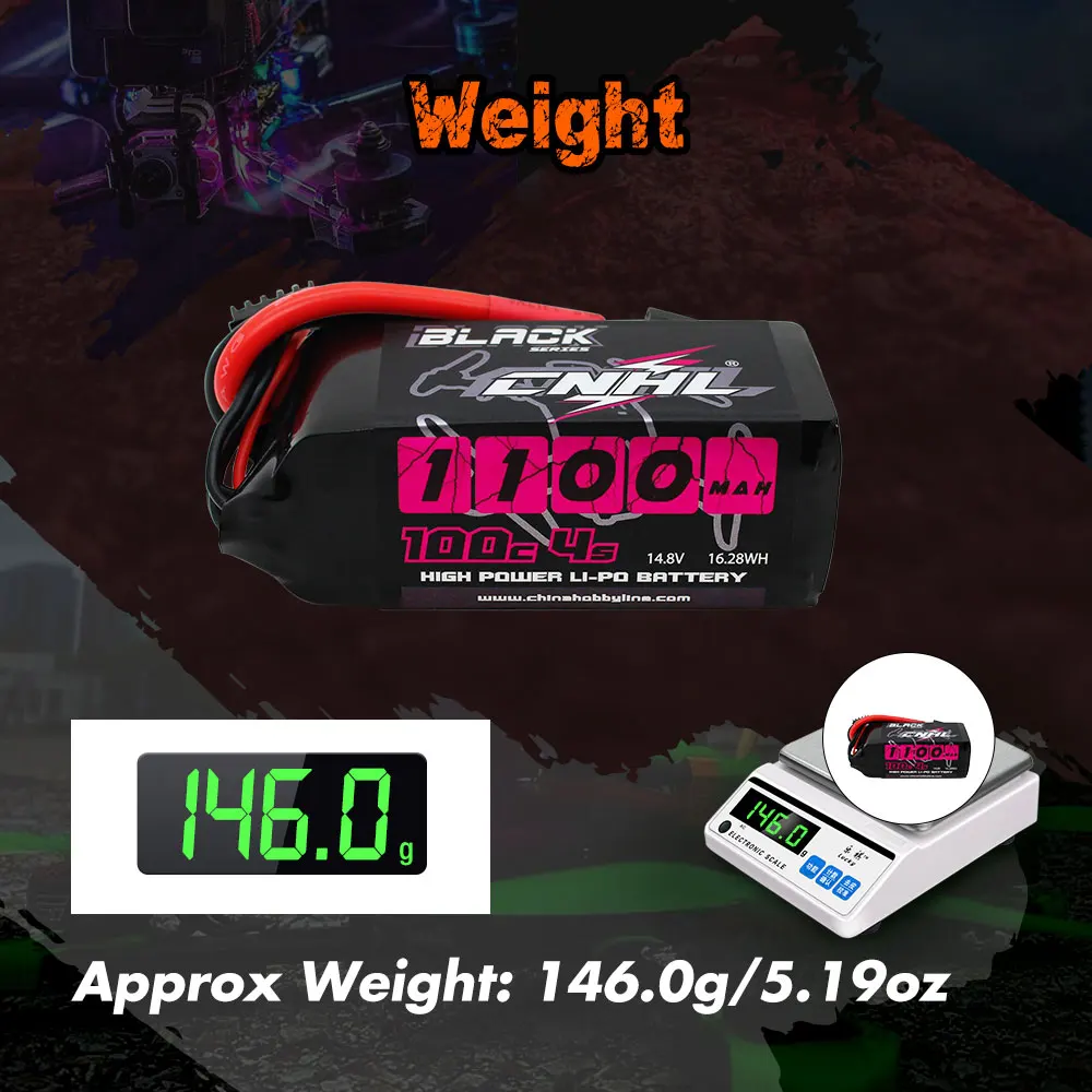 4PCS CNHL 14.8V 4S Lipo Battery For FPV Drone, Weight Di_NZKX ZAIKZ roon 1lBTTE