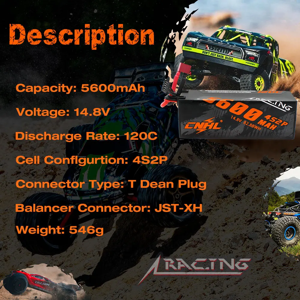 CNHL 14.8V 5600mAh Lipo 4S Battery for FPV Drone, RACING DOHT UUSTELSH BLLL 30u Ns AszP