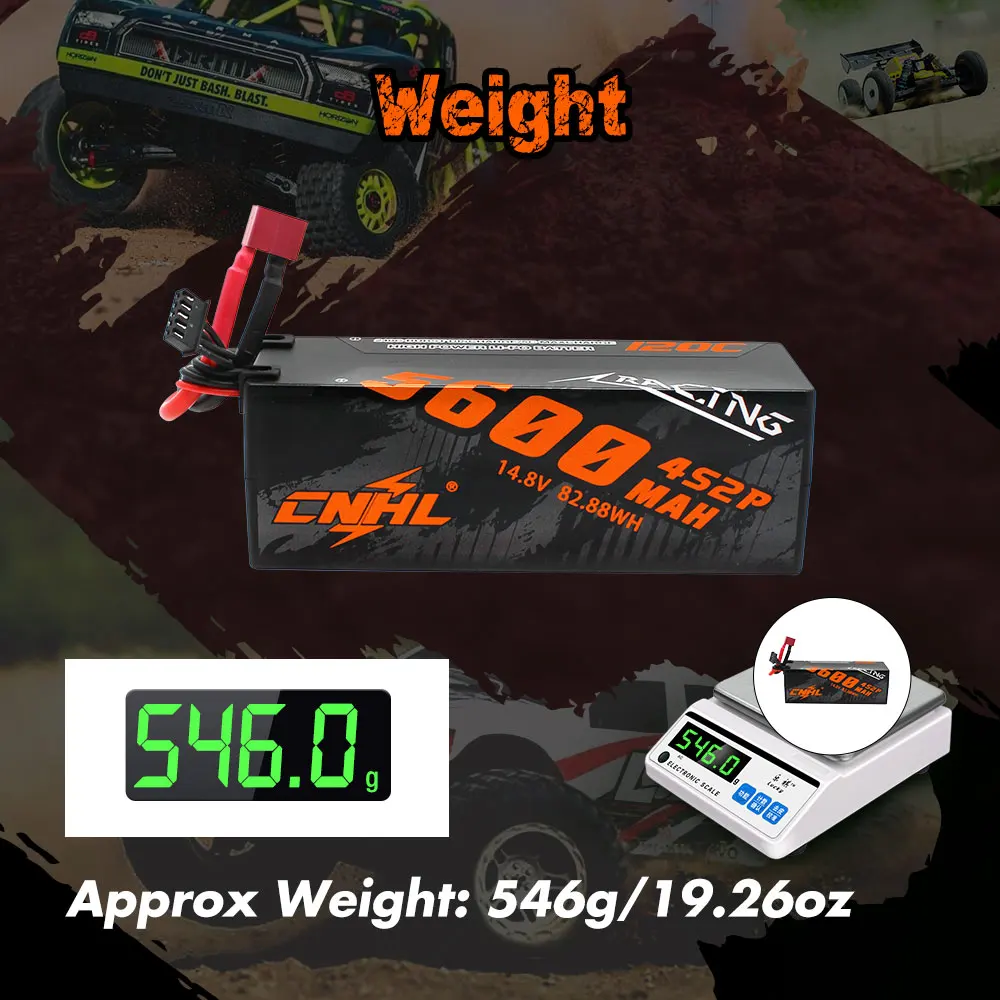 CNHL 14.8V 5600mAh Lipo 4S Battery for FPV Drone, 546g/19.260z Dohu BLSH ELASL 300o Z
