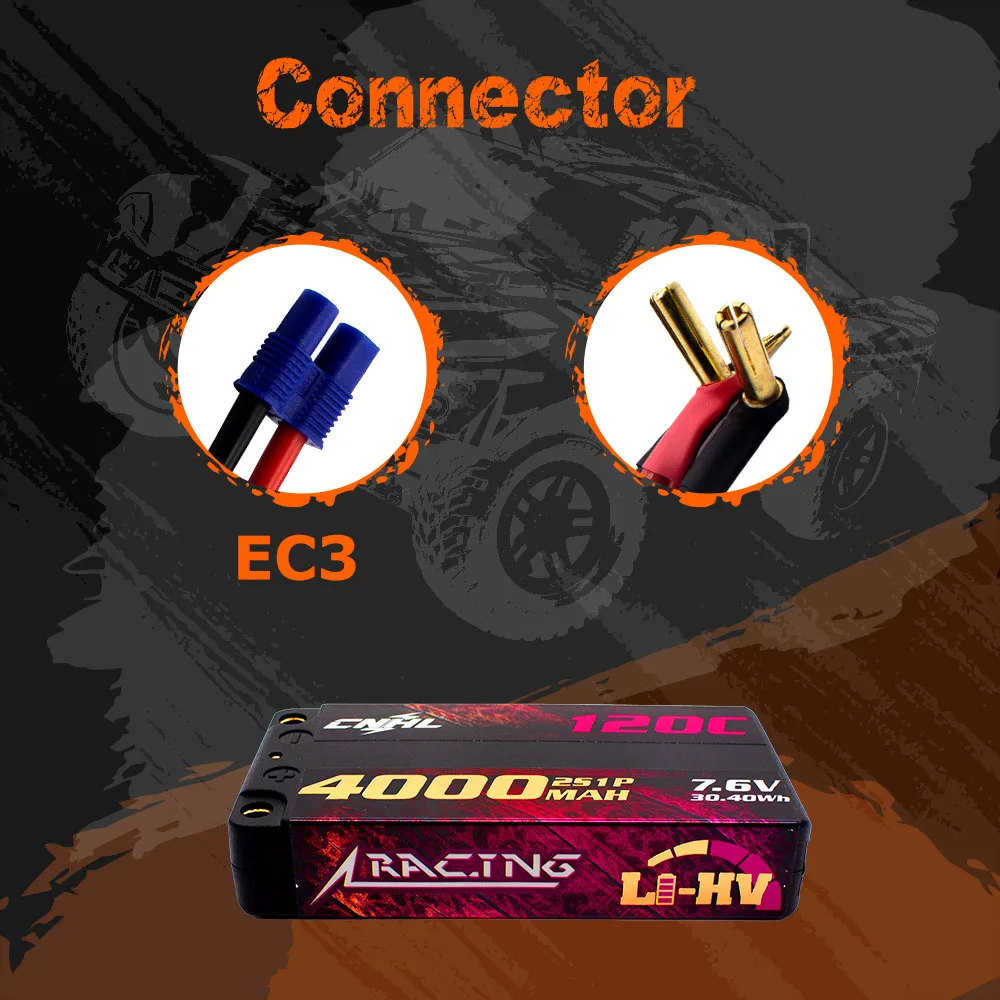 2PCS CNHL 2S 7.6V Lipo Battery for FPV Drone, Connector EC3 4Z4a ZTCZC QOOQr7% 
