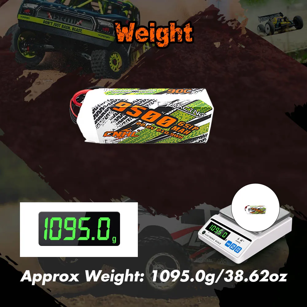 CNHL Lipo 6S 22.2V 9500mAh Battery For FPV Drone - 90C With EC5 Plug For RC Cars Parts Boats Vehicle Tank Helicopter Airplane Jet Edf Speedrun 13 CNHL Lipo 6S 22.2V 9500mAh Battery For FPV Drone, JJug_ Wleight ZuizInS 1095.0 8 8 App