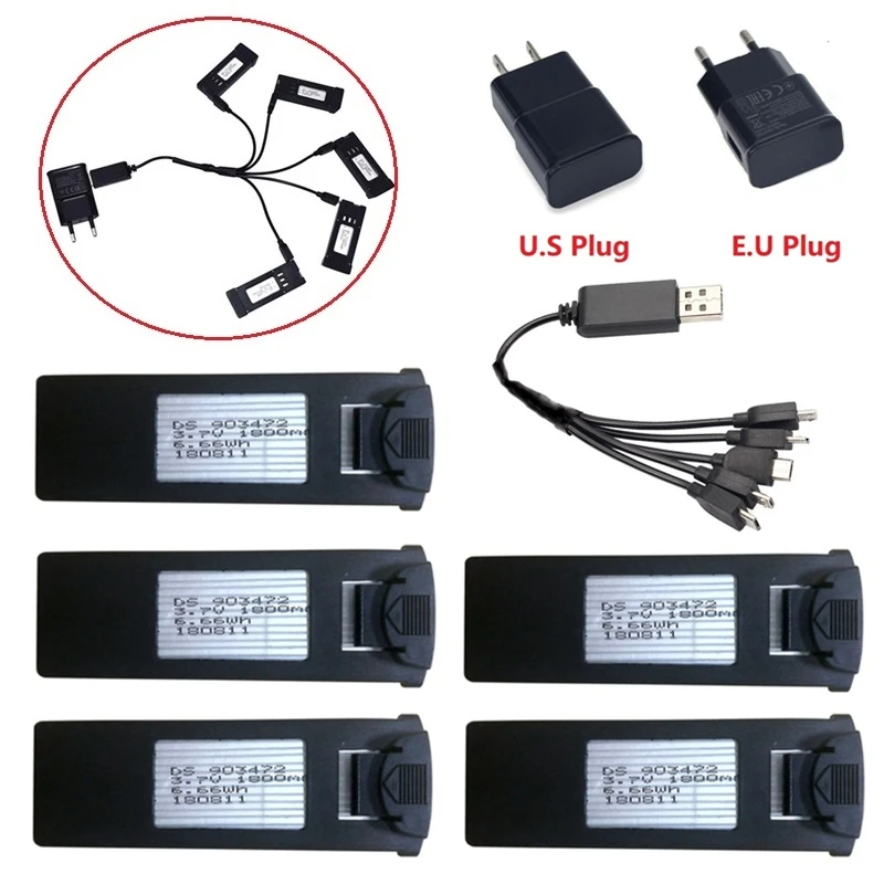 3.7V 1800mAh Drone battery Charger Sets for JD-20S JD20S YH18S GPS RC Quadcopter spare parts for JD-20S PRO drone Modular battery 21