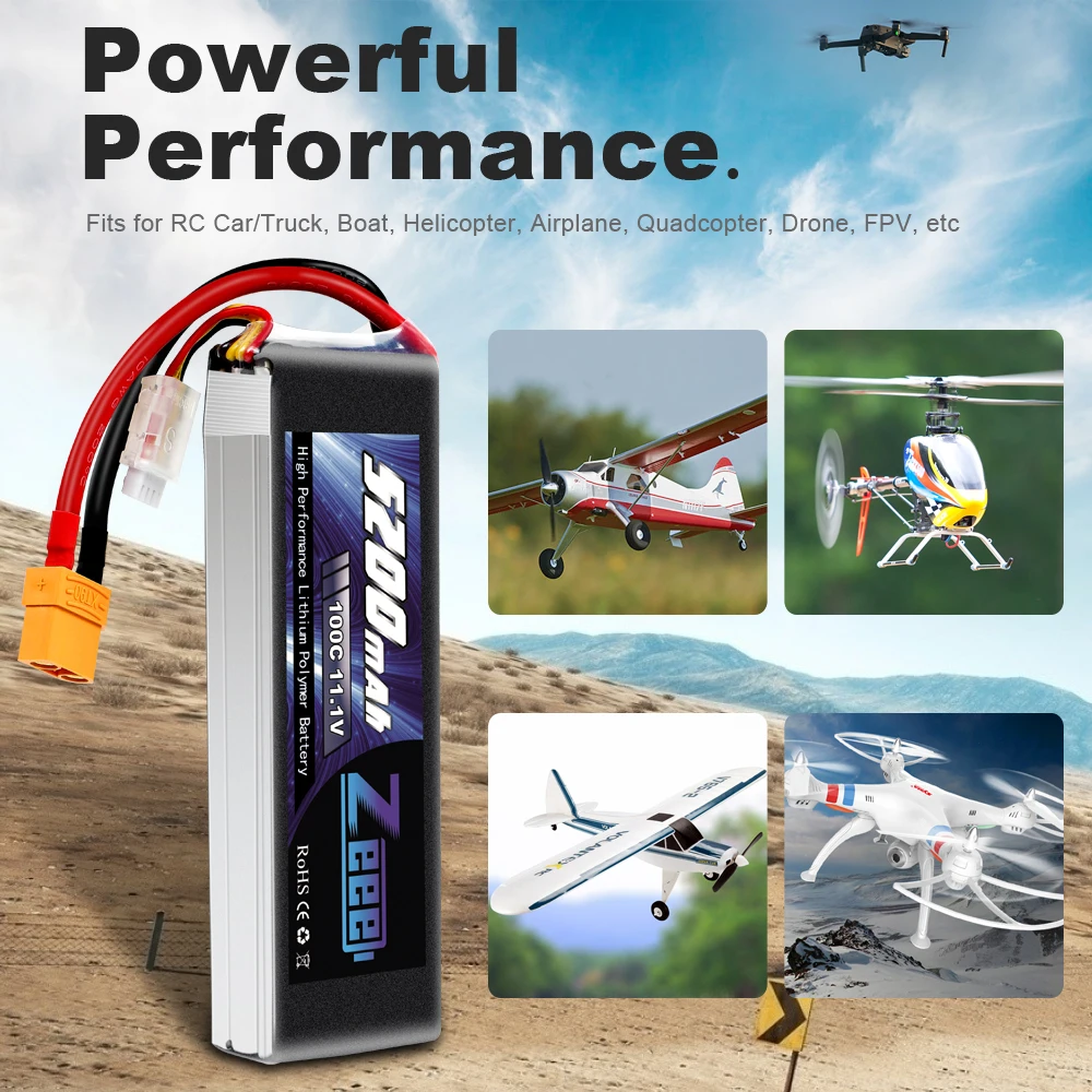 Powerful Performance. Fits for RC Car/Truck, Boat; Helicopter