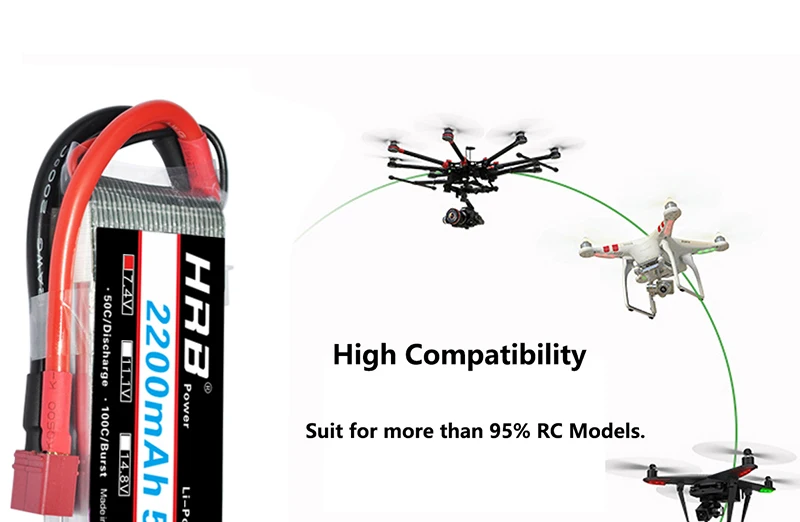 HRB 2S Lipo Battery - 7.4V 2200mah 50C For for RC Car UAV Drone RC Truck RC Truggy RC Airplane 10 HRB 2S Lipo Battery - 7.4V 2200mah 50C