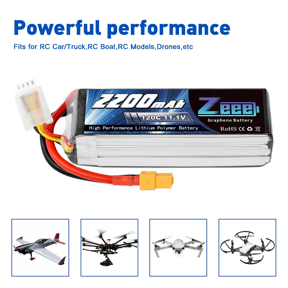 2units Zeee Lipo Battery, EZZODzAs P 720C 19.1V Graphene Battery